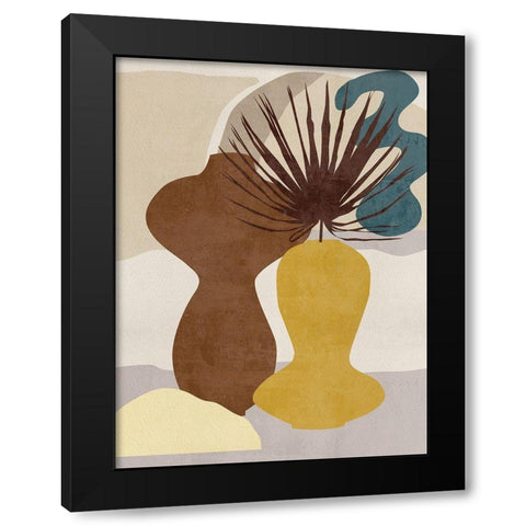 Decorated Vases IV Black Modern Wood Framed Art Print with Double Matting by Wang, Melissa