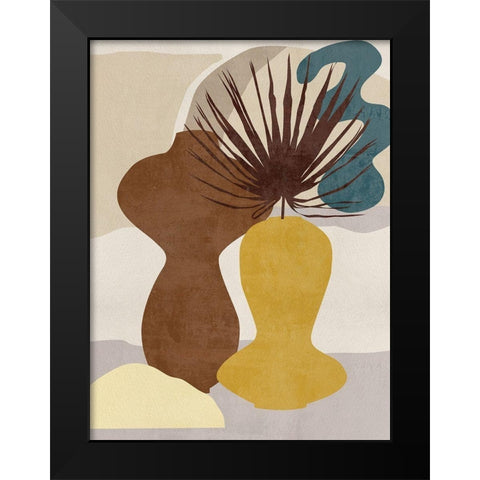 Decorated Vases IV Black Modern Wood Framed Art Print by Wang, Melissa