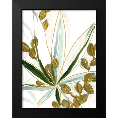 Tropical Impromptu IV Black Modern Wood Framed Art Print by Vess, June Erica