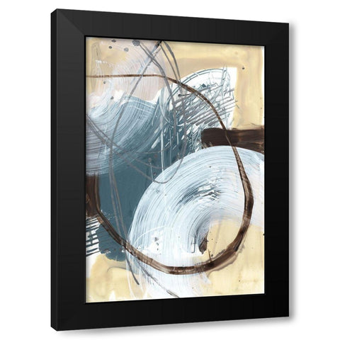 Winding Around I Black Modern Wood Framed Art Print with Double Matting by Goldberger, Jennifer