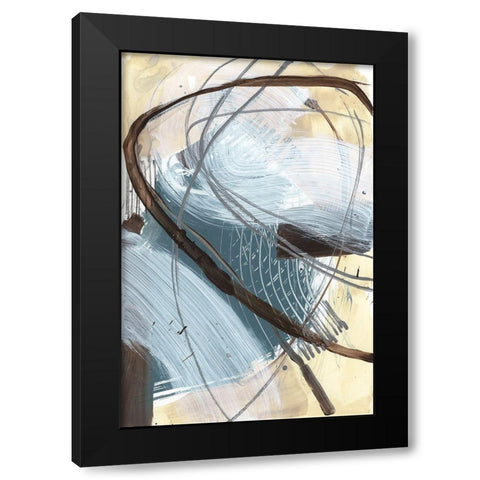 Winding Around II Black Modern Wood Framed Art Print with Double Matting by Goldberger, Jennifer