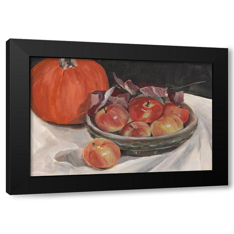 Autumn Apples II Black Modern Wood Framed Art Print by Warren, Annie