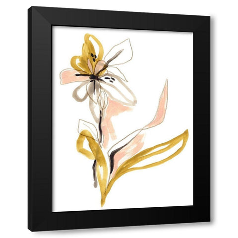 Liminal Floral III Black Modern Wood Framed Art Print by Vess, June Erica