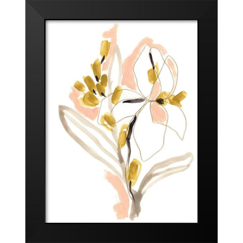 Liminal Floral IV Black Modern Wood Framed Art Print by Vess, June Erica