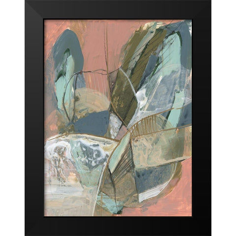 Abstract Zag I Black Modern Wood Framed Art Print by Goldberger, Jennifer