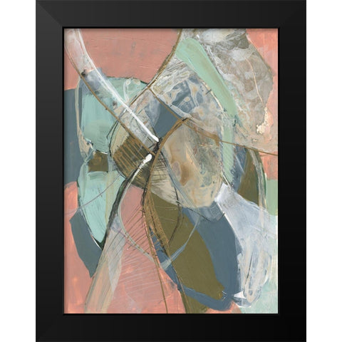 Abstract Zag II Black Modern Wood Framed Art Print by Goldberger, Jennifer