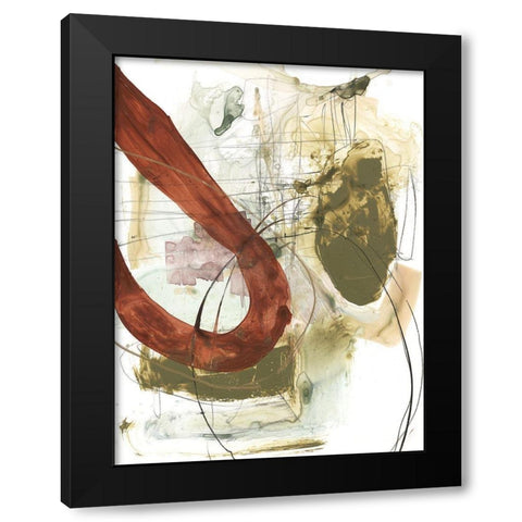 Rusted Loops I Black Modern Wood Framed Art Print with Double Matting by Goldberger, Jennifer