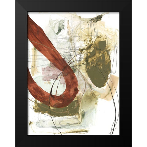 Rusted Loops I Black Modern Wood Framed Art Print by Goldberger, Jennifer