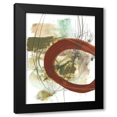 Rusted Loops II Black Modern Wood Framed Art Print with Double Matting by Goldberger, Jennifer