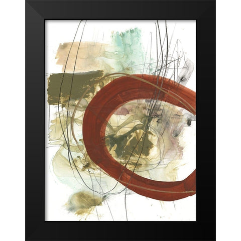 Rusted Loops II Black Modern Wood Framed Art Print by Goldberger, Jennifer