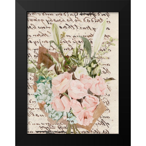 Wrapped Bouquet II Black Modern Wood Framed Art Print by Wang, Melissa