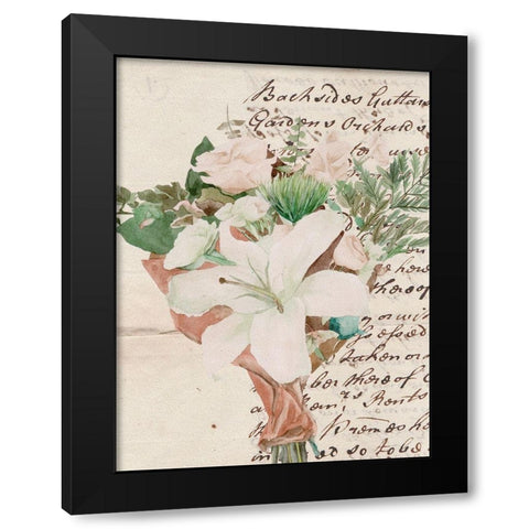 Wrapped Bouquet III Black Modern Wood Framed Art Print with Double Matting by Wang, Melissa