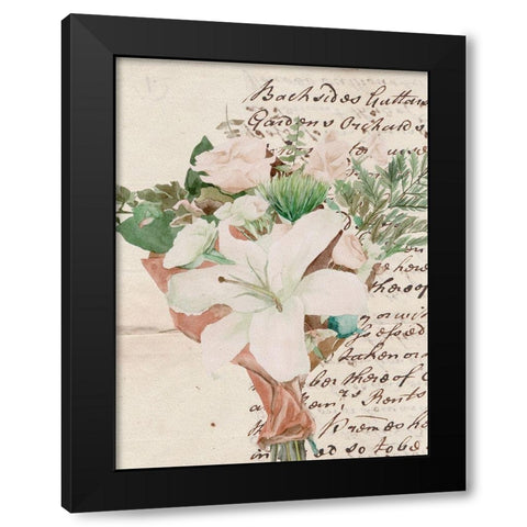 Wrapped Bouquet III Black Modern Wood Framed Art Print by Wang, Melissa