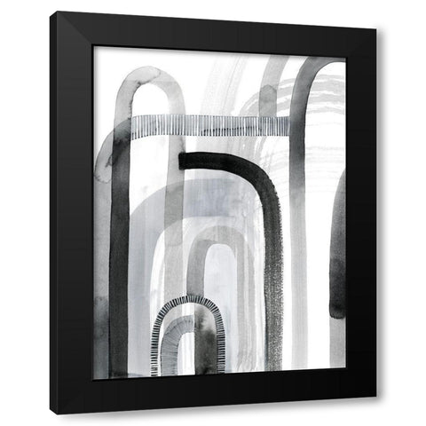 Yester Arches I Black Modern Wood Framed Art Print with Double Matting by Popp, Grace