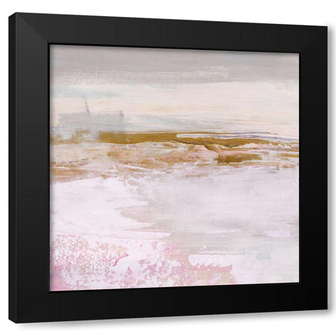Magenta Skyline I Black Modern Wood Framed Art Print with Double Matting by Warren, Annie