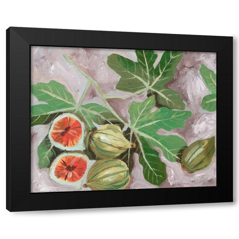 Decorative Fig I Black Modern Wood Framed Art Print with Double Matting by Wang, Melissa