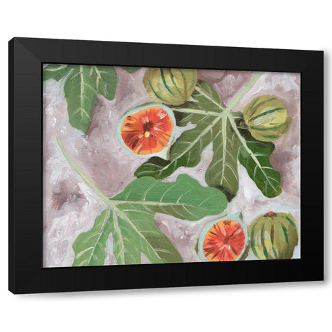 Decorative Fig II Black Modern Wood Framed Art Print with Double Matting by Wang, Melissa