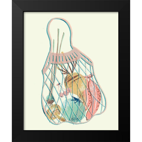 Grocery Time II Black Modern Wood Framed Art Print by Wang, Melissa