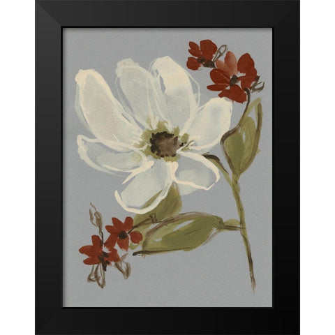 Subdued Floral I Black Modern Wood Framed Art Print by Goldberger, Jennifer