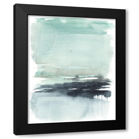 Teal Moor II Black Modern Wood Framed Art Print with Double Matting by Goldberger, Jennifer