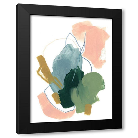 Minuet I Black Modern Wood Framed Art Print by Vess, June Erica