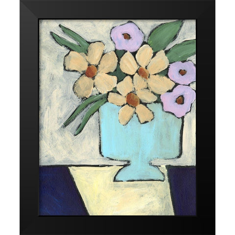 Distressed Bouquet II Black Modern Wood Framed Art Print by Moore, Regina