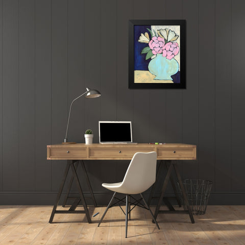 Distressed Bouquet IV Black Modern Wood Framed Art Print by Moore, Regina