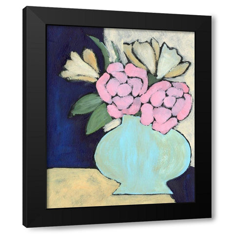Distressed Bouquet IV Black Modern Wood Framed Art Print by Moore, Regina