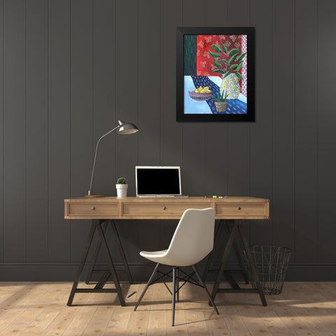 Table Vignette I Black Modern Wood Framed Art Print by Moore, Regina