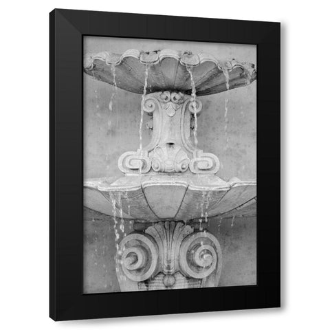 Black and White Fountains II Black Modern Wood Framed Art Print by DeNardo, Laura