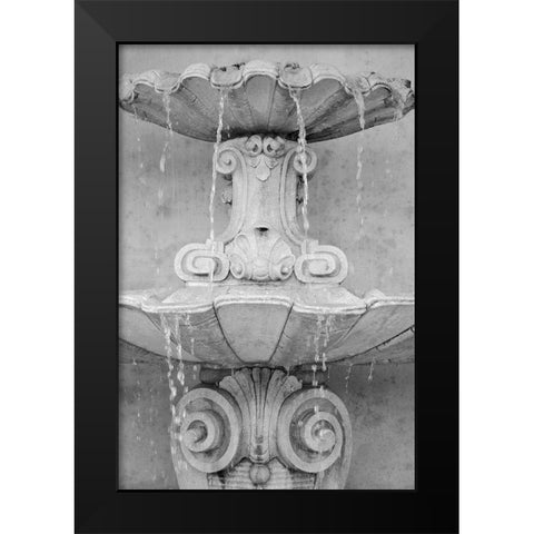 Black and White Fountains II Black Modern Wood Framed Art Print by DeNardo, Laura