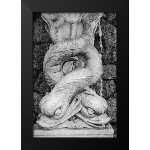 Black and White Fountain Detail I Black Modern Wood Framed Art Print by DeNardo, Laura