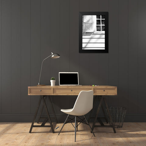 Black and White Windows and Shadows I Black Modern Wood Framed Art Print by DeNardo, Laura