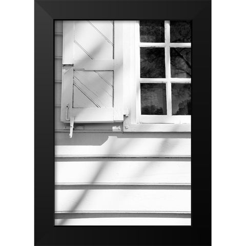 Black and White Windows and Shadows I Black Modern Wood Framed Art Print by DeNardo, Laura