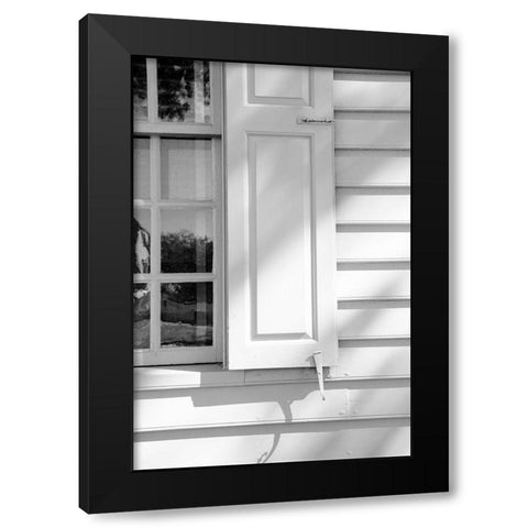Black and White Windows and Shadows II Black Modern Wood Framed Art Print with Double Matting by DeNardo, Laura