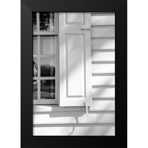 Black and White Windows and Shadows II Black Modern Wood Framed Art Print by DeNardo, Laura