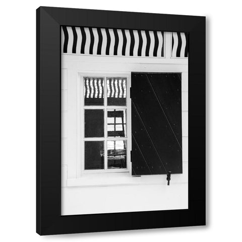Black and White Windows and Shadows V Black Modern Wood Framed Art Print by DeNardo, Laura