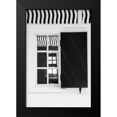 Black and White Windows and Shadows V Black Modern Wood Framed Art Print by DeNardo, Laura