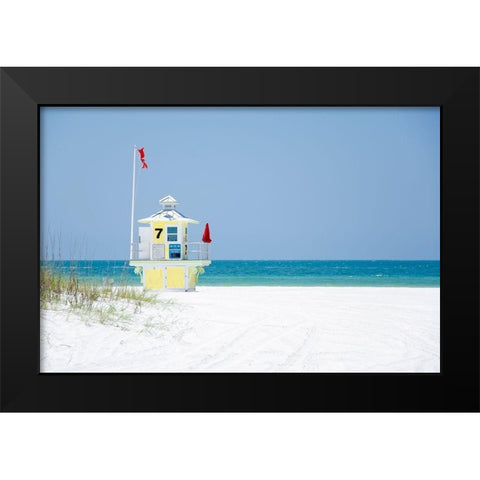 Coastal Hut I Black Modern Wood Framed Art Print by DeNardo, Laura