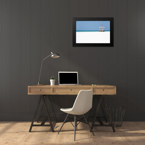 Coastal Hut II Black Modern Wood Framed Art Print by DeNardo, Laura