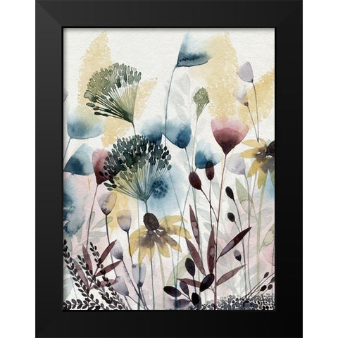 Watercolor Wildflower I Black Modern Wood Framed Art Print by Popp, Grace