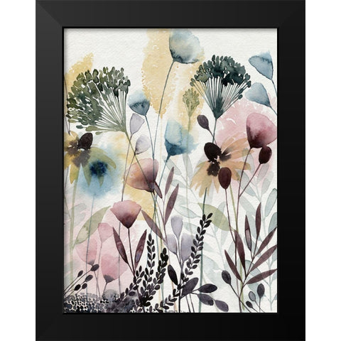 Watercolor Wildflower II Black Modern Wood Framed Art Print by Popp, Grace