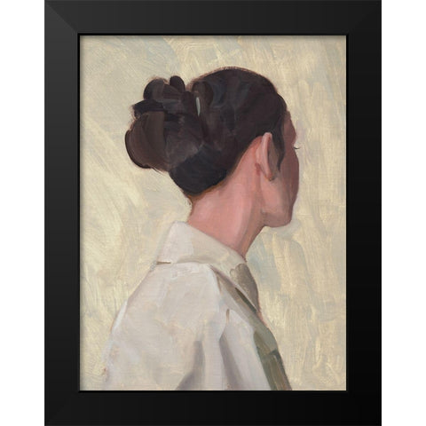 Female Portrait I Black Modern Wood Framed Art Print by Green, Jacob