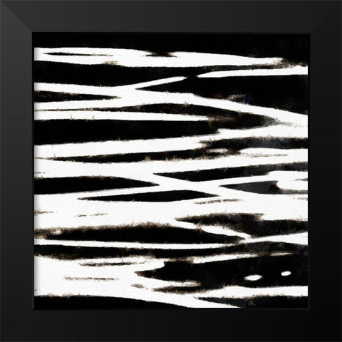 Streaking Paths IV Black Modern Wood Framed Art Print by Saunders, Alonzo