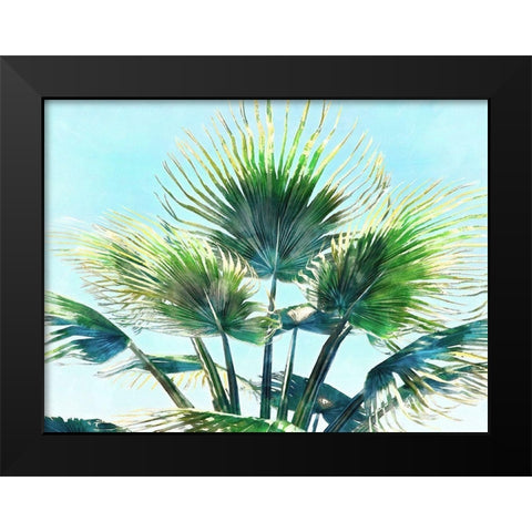 Pleasant Palms II Black Modern Wood Framed Art Print by Saunders, Alonzo