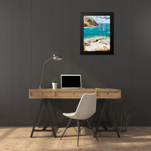 Seaside Views I Black Modern Wood Framed Art Print by Saunders, Alonzo