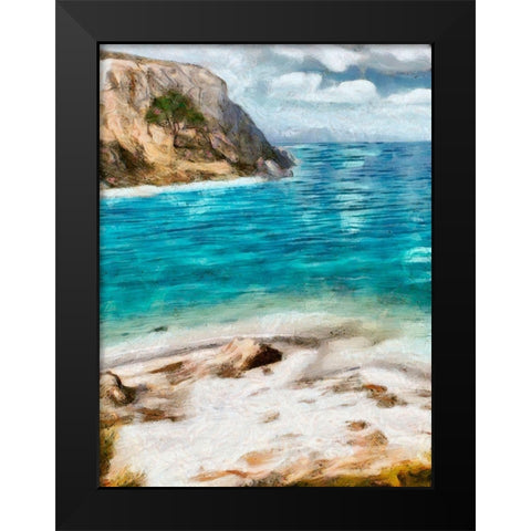 Seaside Views I Black Modern Wood Framed Art Print by Saunders, Alonzo
