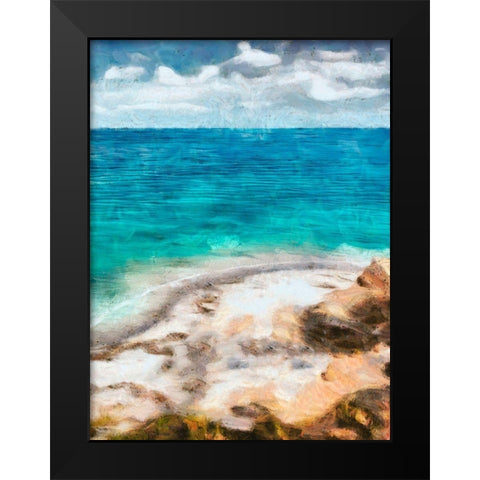 Seaside Views II Black Modern Wood Framed Art Print by Saunders, Alonzo