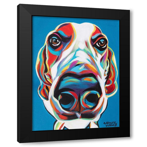 Nosey Dog I Black Modern Wood Framed Art Print with Double Matting by Vitaletti, Carolee