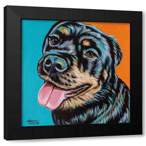 Rottweiler I Black Modern Wood Framed Art Print by Vitaletti, Carolee